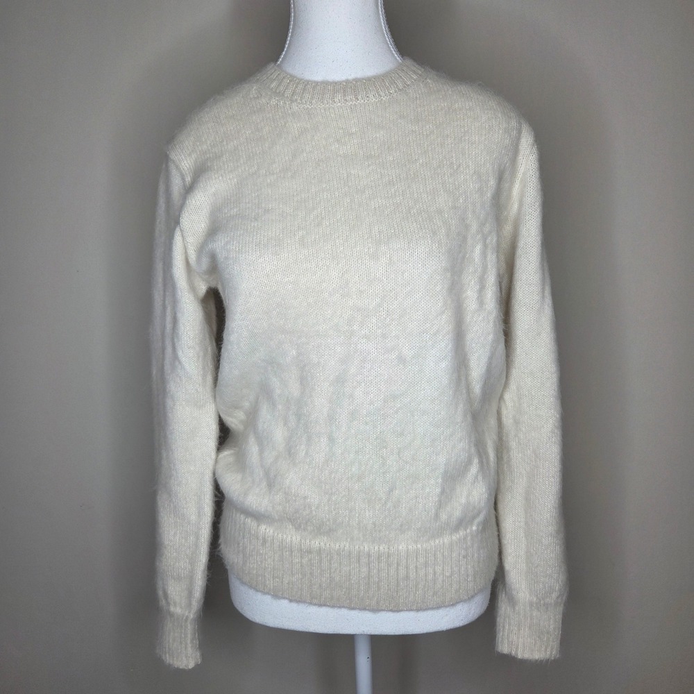 Industry‎ of All Nations Undyed Alpaca Wool Sweater Cream XS Made in Bolivia